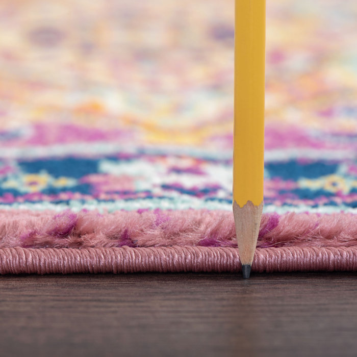 Bungalow Rose Depew Performance Purple/Gold/Blue Rug & Reviews Wayfair